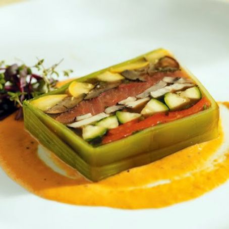 VEGETABLE TERRINE w/SUPER VEGGIE STOCK