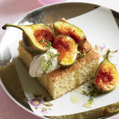 Olive Oil-Thyme Cake with Figs and Black Pepper