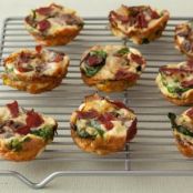 Mini Spinach and Mushroom Quiche