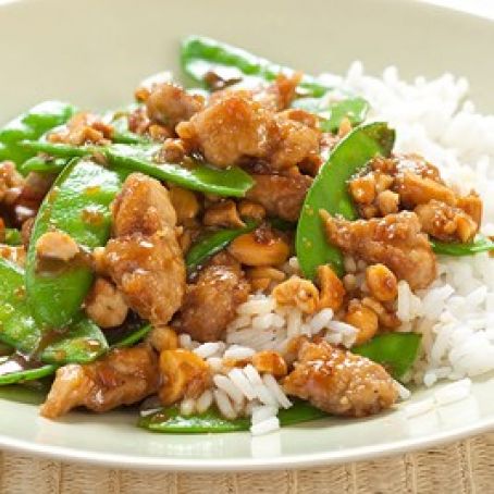 Cashew Pork with Snow Peas
