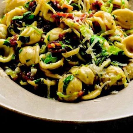 Orecchiette with Brussels Sprouts & Bacon