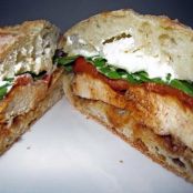 Balsamic Glazed Chicken Sandwich with Roasted Red Peppers and Goat Cheese