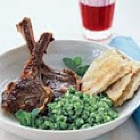 Spiced Lamb Chops and Smashed Peas