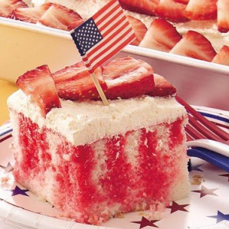 Red, White and Blue Poke Cake