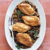 Roast Chicken with Wild Mushroom Sauce