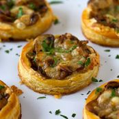 Onion, Mushroom & Gruyere Tartlets, Caramelized