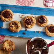 Chocolate Peanut Butter Thumbprint Cookies