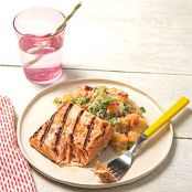 Salmon with Sweet Lime Vinaigrette