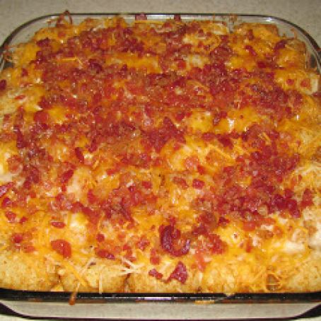 Cheesy Bacon Tater Tot Casserole