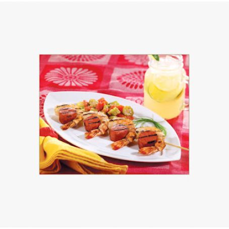 Shrimp & Sausage Skewers