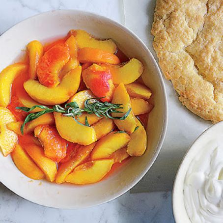 Peach-Tarragon Shortcake