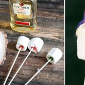 Flaming Marshmallow Jelly Shots