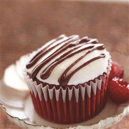 Chocolate Raspberry Red Velvet Cupcakes