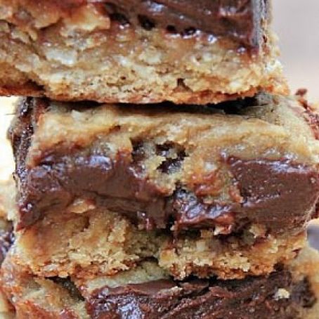 Deep Dish Oatmeal Fudge Bars