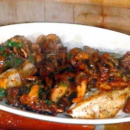 Epinefolo al Forno con Funghi Trifolati