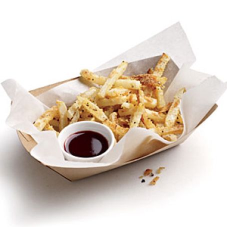 Garlicky Turnip Fries with Pomegranate Ketchup