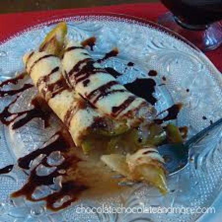 Flat Belly - Fruit Crepes w/Chocolate Sauce