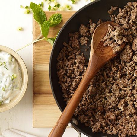 Quick Beef with Greek Yogurt Sauce