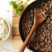 Quick Beef with Greek Yogurt Sauce