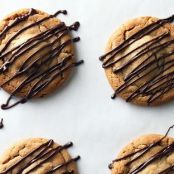 Giant Peanut Butter Zebra Cookies