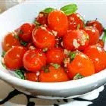 Cherry Tomatoes with Garlic and Basil