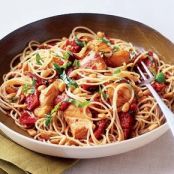 Capellini with Pine Nuts, Sun-Dried Tomatoes, and Chicken