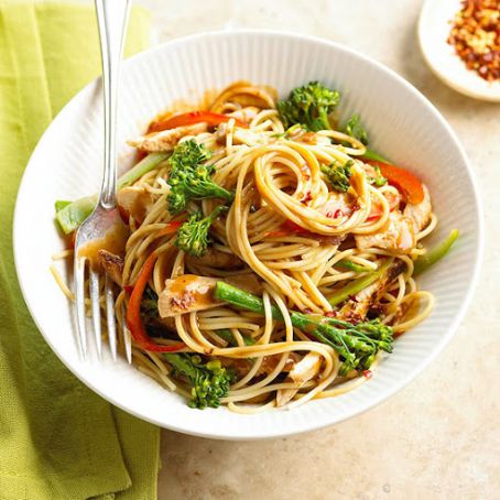 Chicken and Pasta in Peanut Sauce