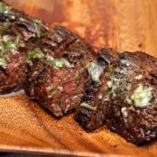 Grilled Chipotle Rubbed Steaks with Lime Butter