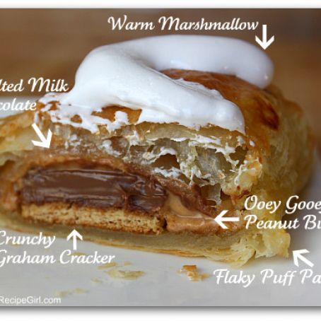 peanut butter s'mores turnovers