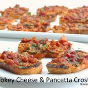 Smokey Cheese & Pancetta Crostini