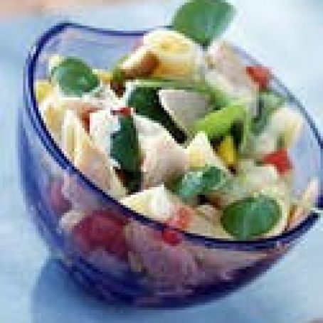 Chicken salad with apple slices
