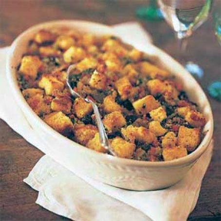 Corn Bread, Cherry, and Bacon Stuffing