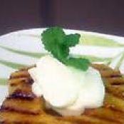 Roasted Pineapple with Whipped Cream