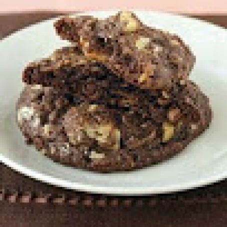 Double Chocolate Coconut Cookies