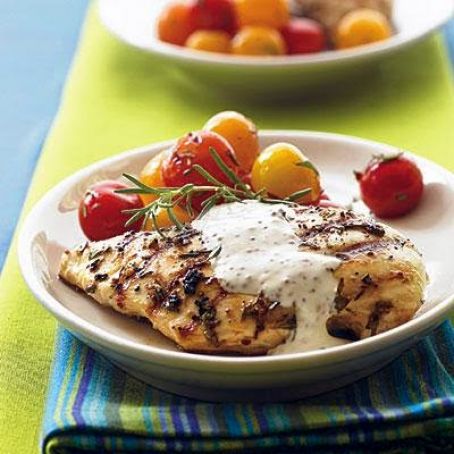 Grilled Chicken with Rustic Mustard Cream