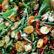 Tahini-Dressed Zucchini and Green Bean Salad