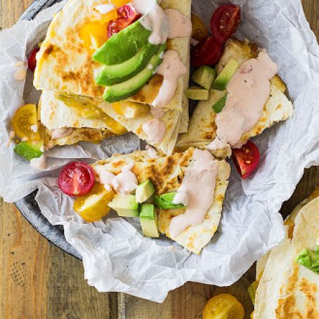 GREEN CHILE TURKEY QUESADILLAS