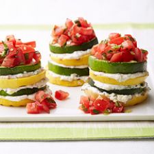 Grilled Summer Squash Stacks with Herbed Ricotta 