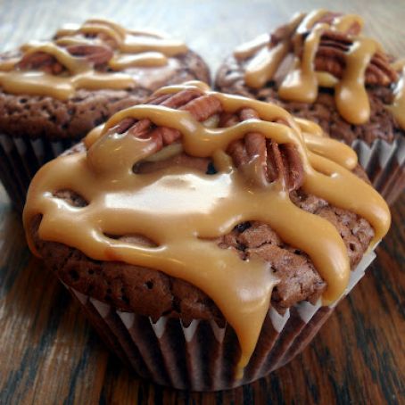 Cupcakes - Turtle Brownie