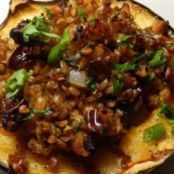 SQUASH - Freekeh Stuffed Acorn Squash