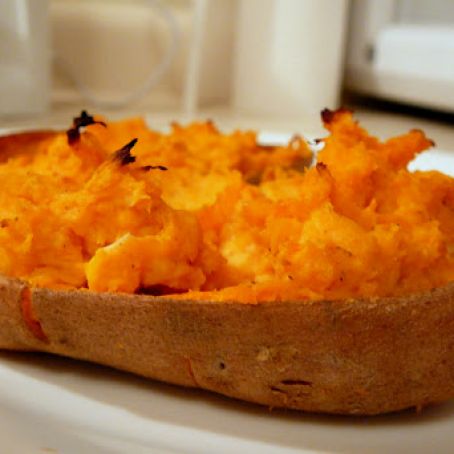 Microwaved Sweet Potato for 2