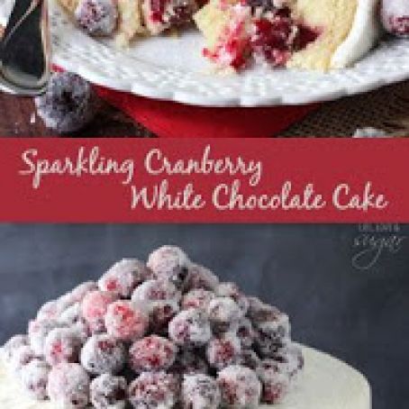 Sparkling Cranberry White Chocolate Cake