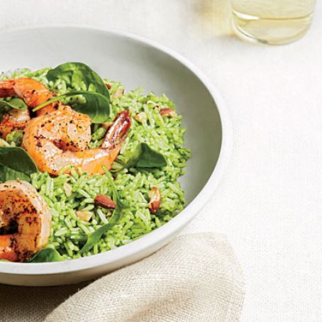 Shrimp and Pesto-Rice Salad