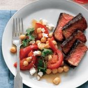 Steak with Chickpeas, Tomatoes, & Feta