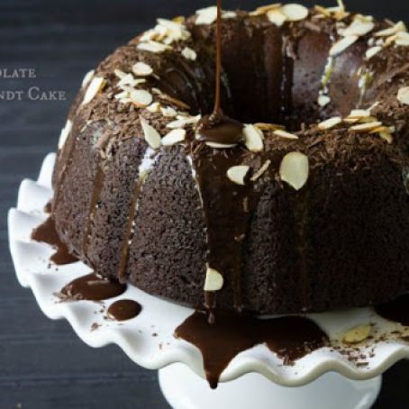 Dark Chocolate Almond Bundt Cake