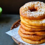 Apple Fritter Rings with Caramel Sauce