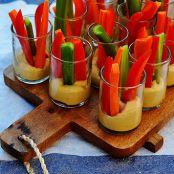 Veggie Shooters with Hummus
