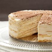 Mille-Crêpe Tiramisu Birthday Cake