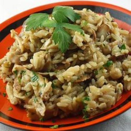 Fresh Mushroom Rice Pilaf