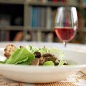 SALAD OF BITTER LETTUCE AND MUSHROOM CONFIT